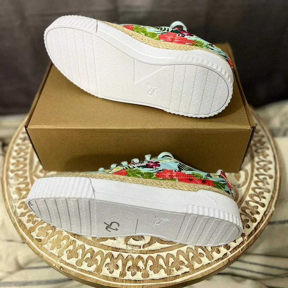 Puma Woman’s Carina Espadrille Platform Tropical Flowers | Sz 8 - Picture 9 of 11